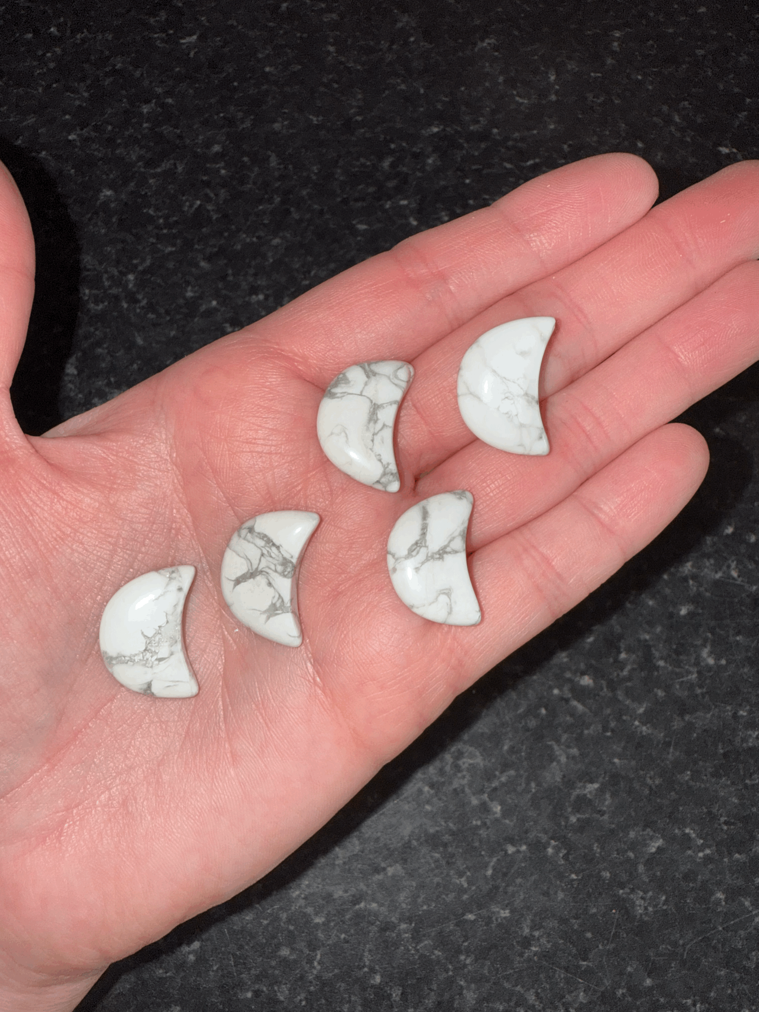Howlite Moon