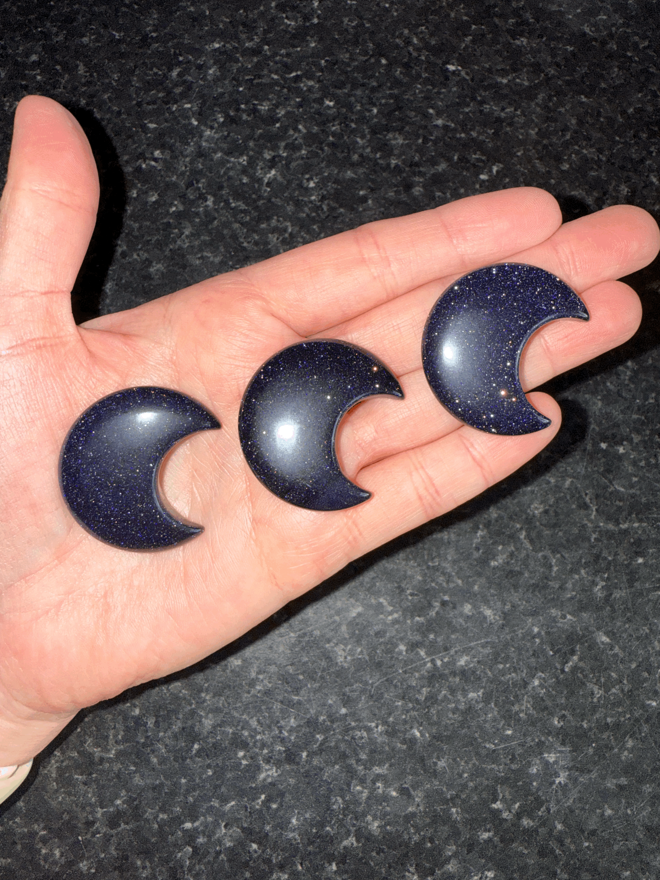 Blue Goldstone Moon