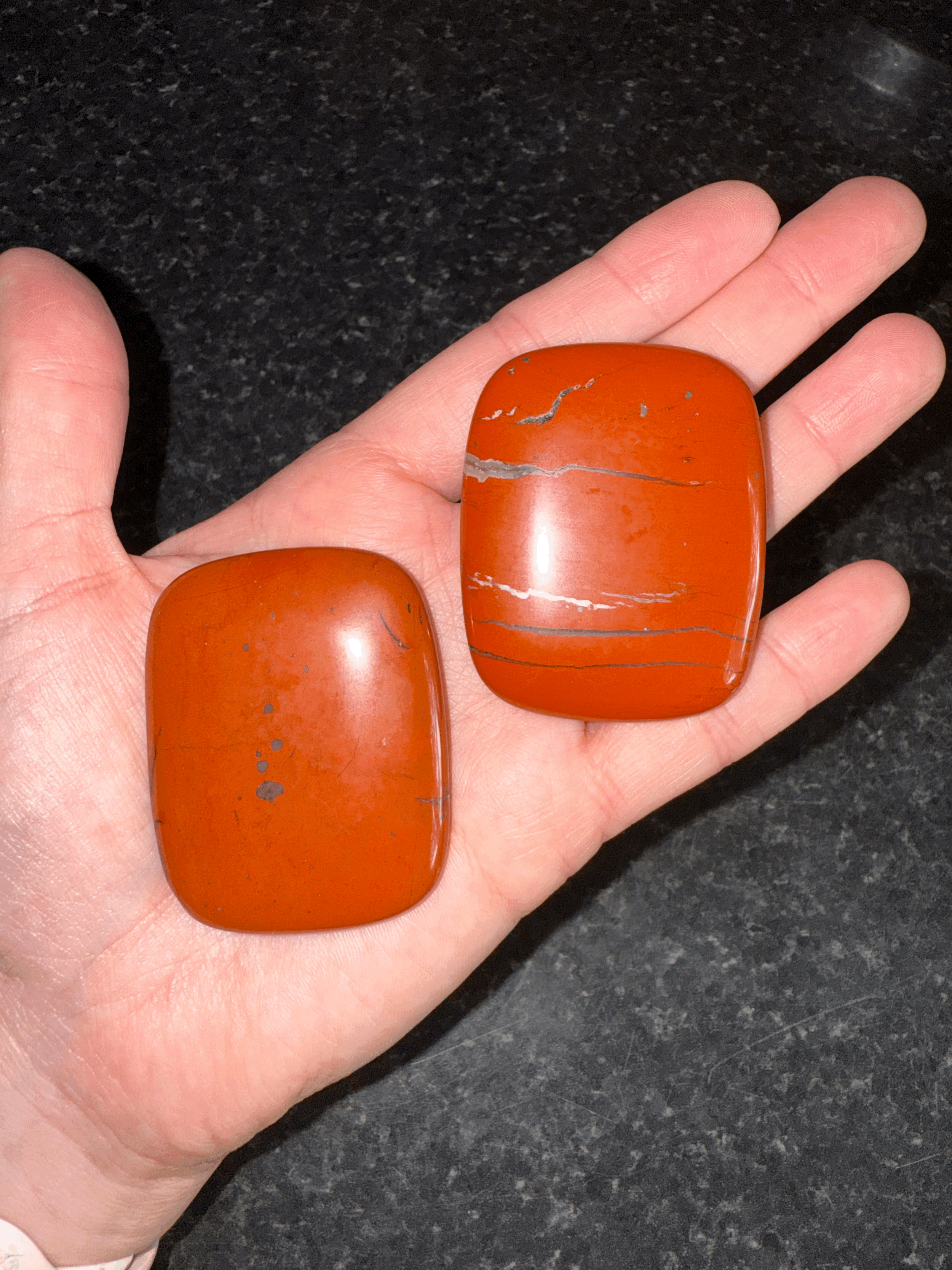 Red Jasper Palm Stone