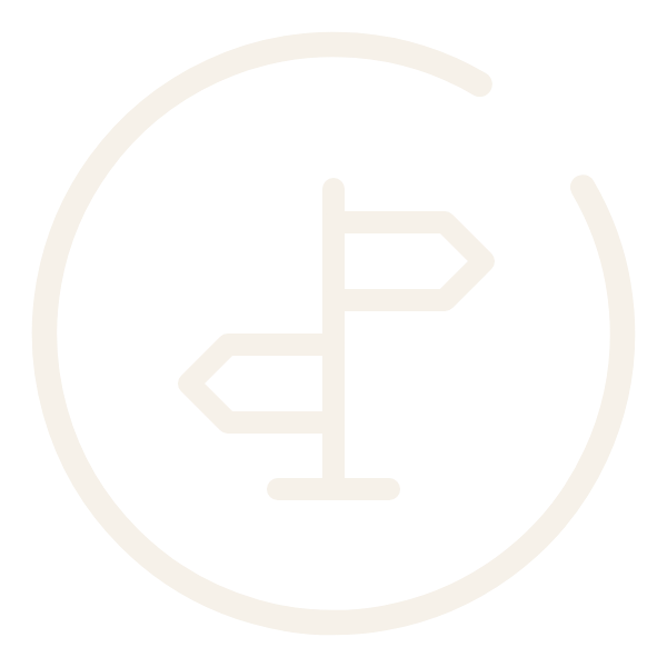 Signpost icon for university choices
