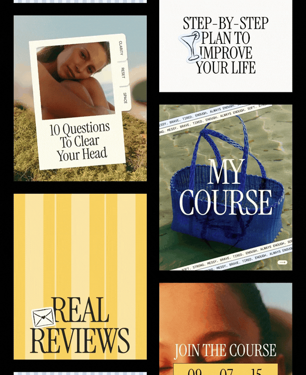 SARAH INSTAGRAM TEMPLATES