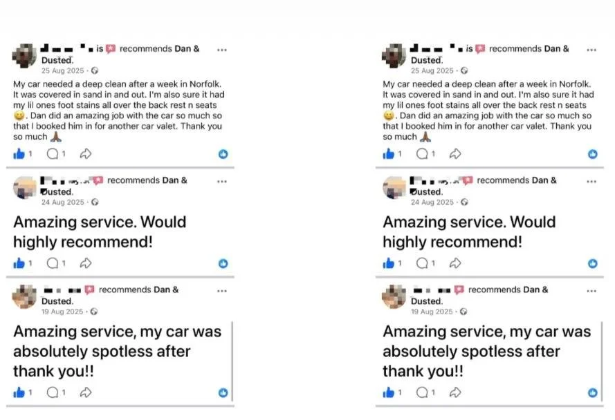 Dan & Dusted is a mobile valeting car wash detailing business. Dan & Dusted does machine polishing, ceramic coatings, interior deep clean, exterior deep clean, full valets, full details, fleet valeting, van clean, lorry cleaning, commercial vehicle.