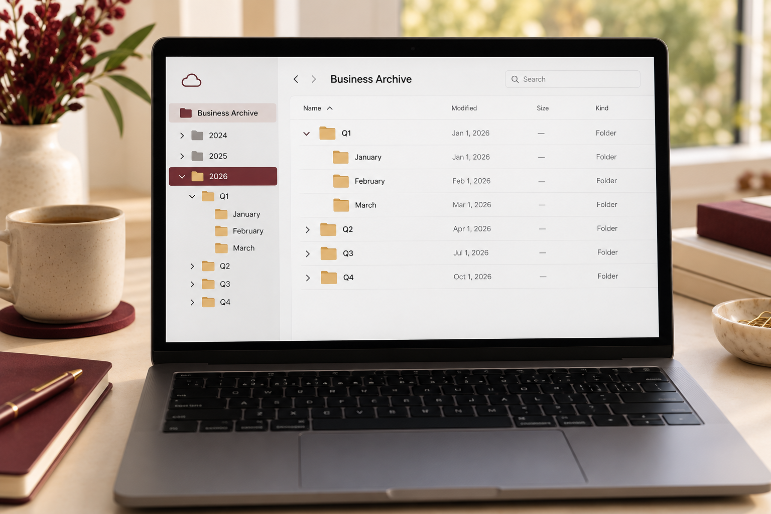 Business Archive Cloud Folder