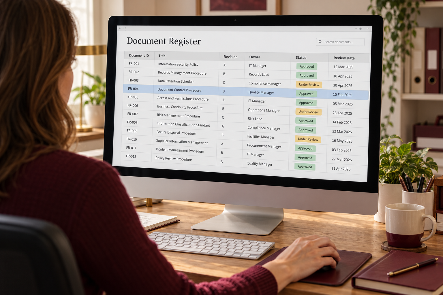 Document Review Schedule