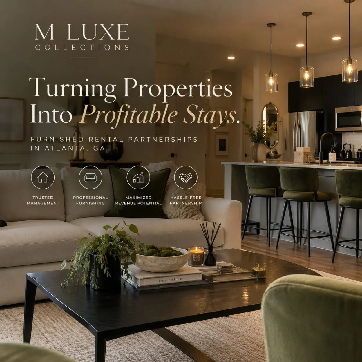 ✨ M Luxe Collections LLC ✨

Where luxury meets opportunity. 🏡

We&rsquo;re bringing a fresh approach to short-term rentals in Atlanta, Georgia!

At M Luxe Collections, our vision is to transform thoughtfully selected properties into beautifully furn