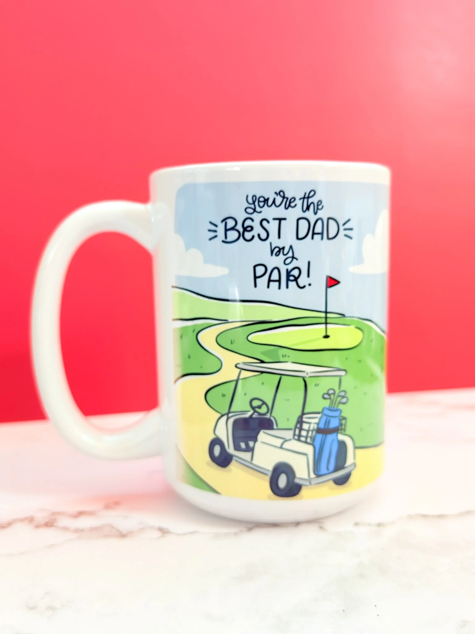 Hand-Designed Ceramic Golf Dad Mug