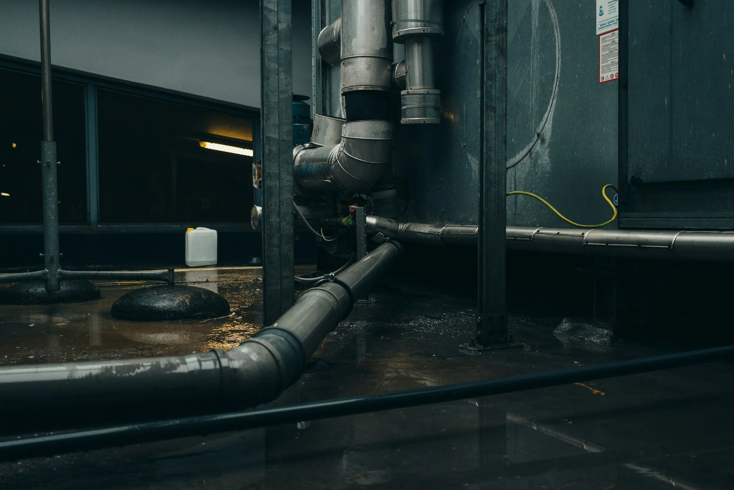 Basement pipes leaking water after a burst pipe