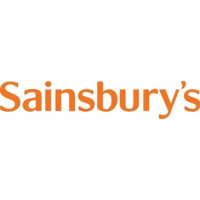 Sainsbury's logo in orange text on a white background.