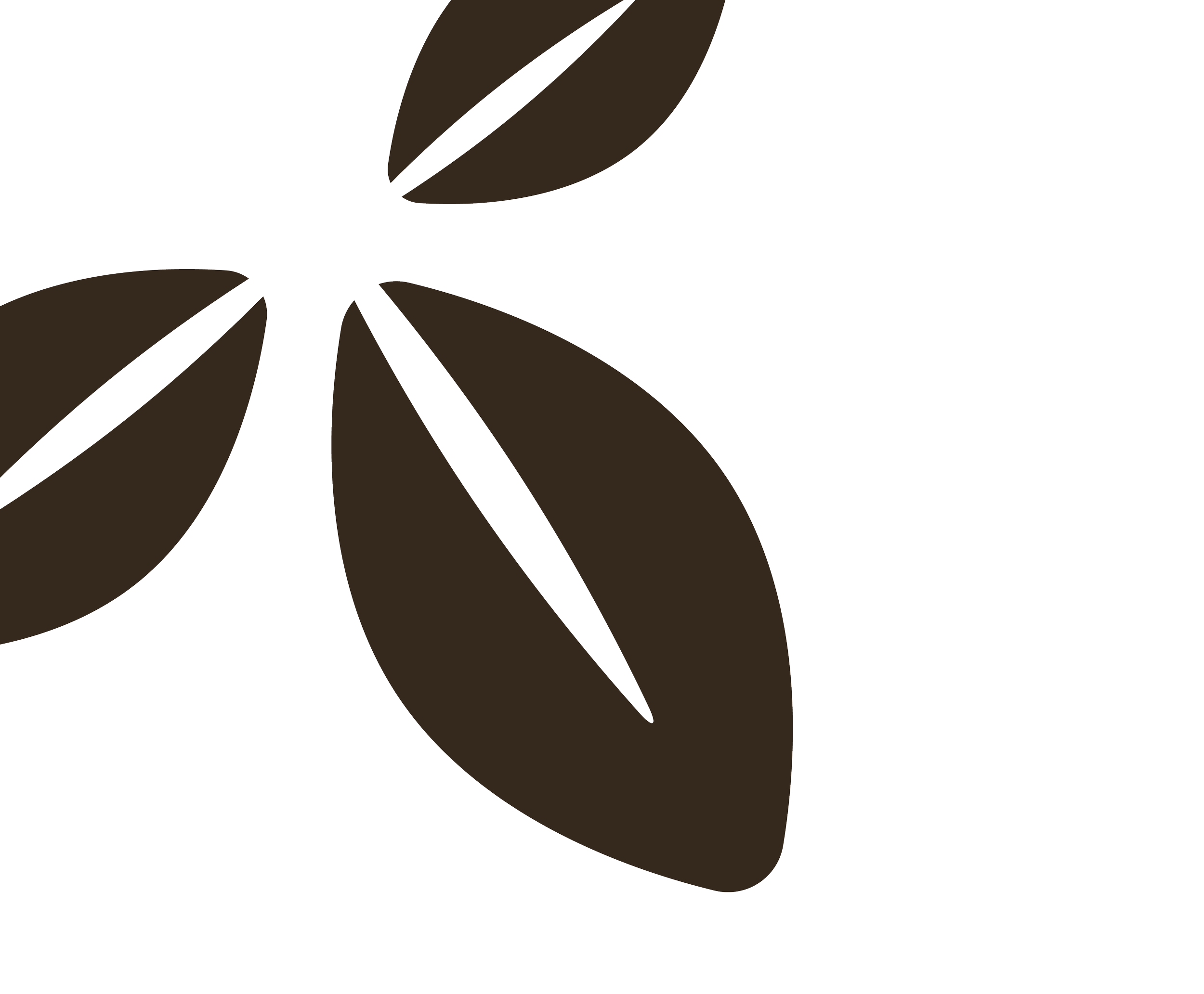 Abstract dark brown leaf shapes