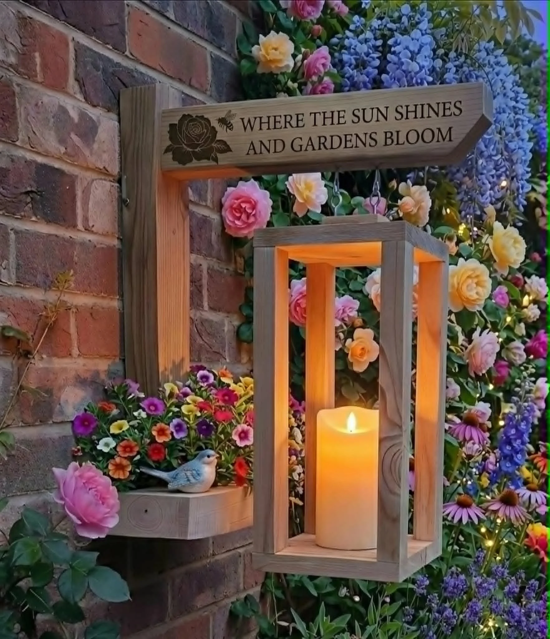 Personalised Garden Wall Mounted Lantern
