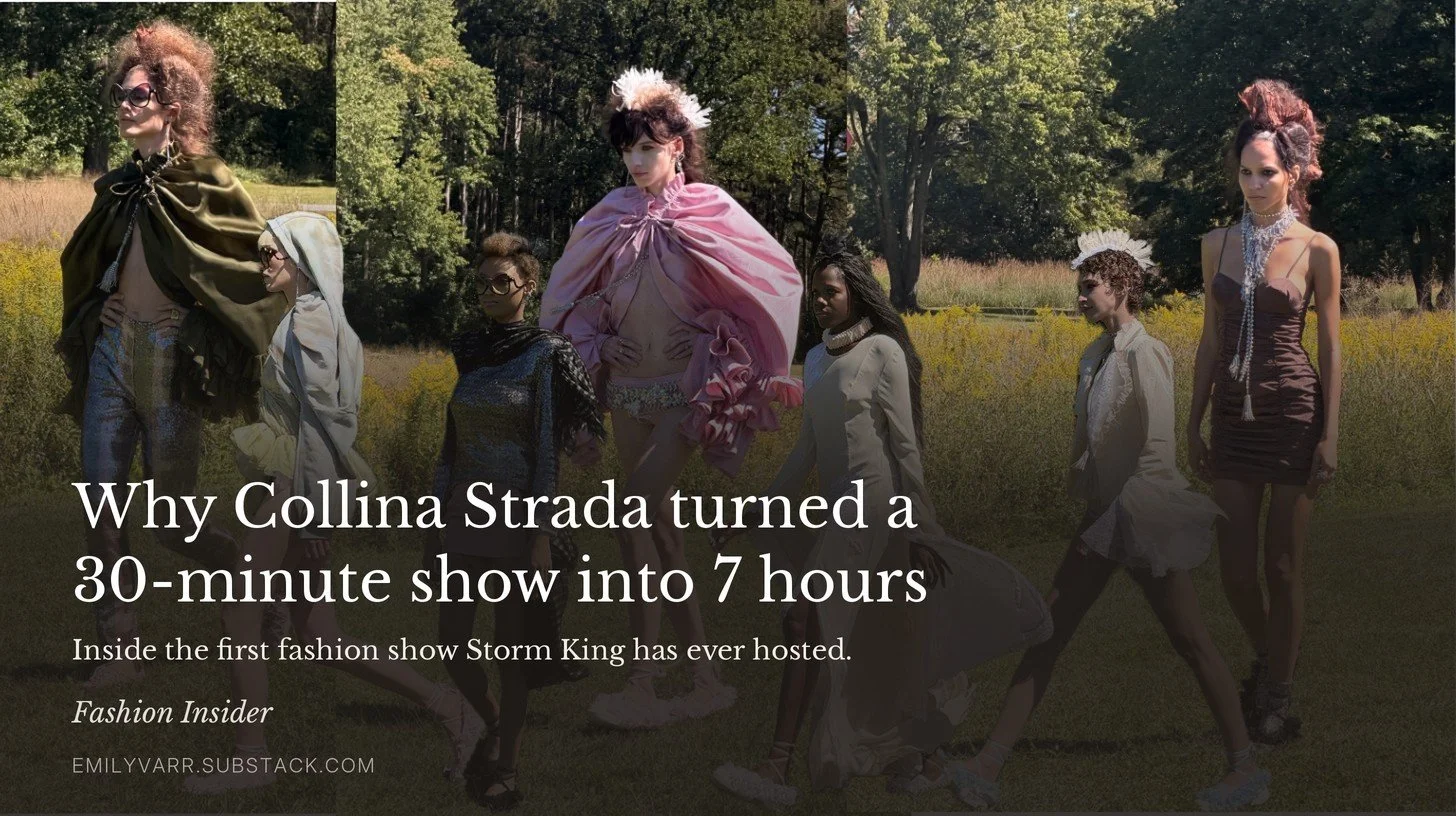 Fashion Insider article by Emily Varr: Why Collina Strada turned a 30-minute show into 7 hours