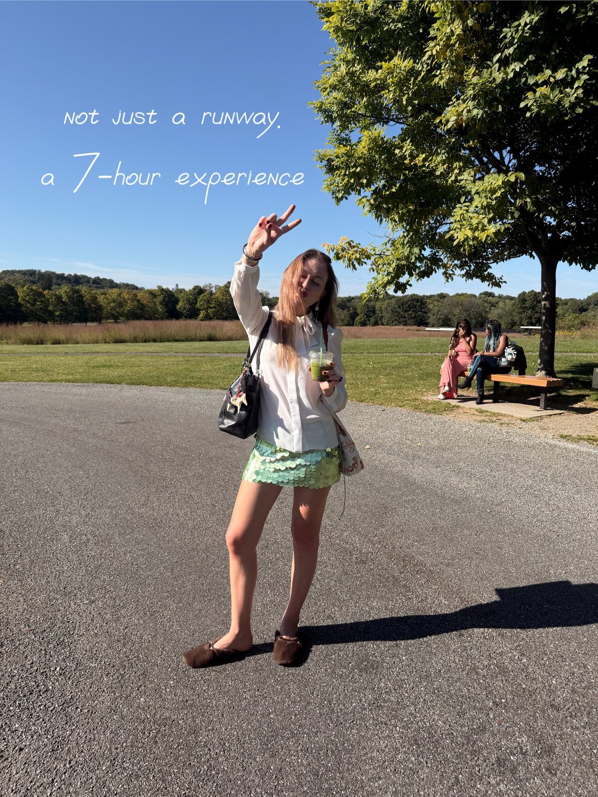 Collina Strada SS27 show day at Storm King, carousel slide by Emily Varr