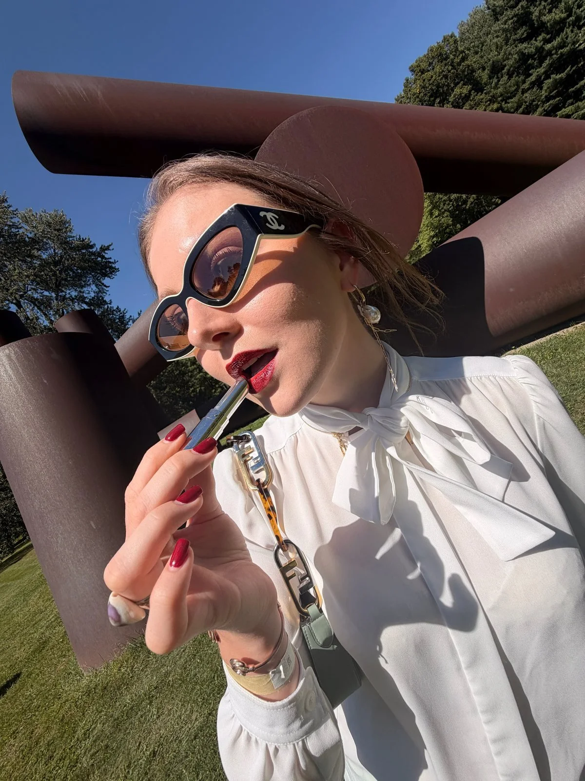 Emily Varr's look for the Collina Strada SS27 show at New York Fashion Week