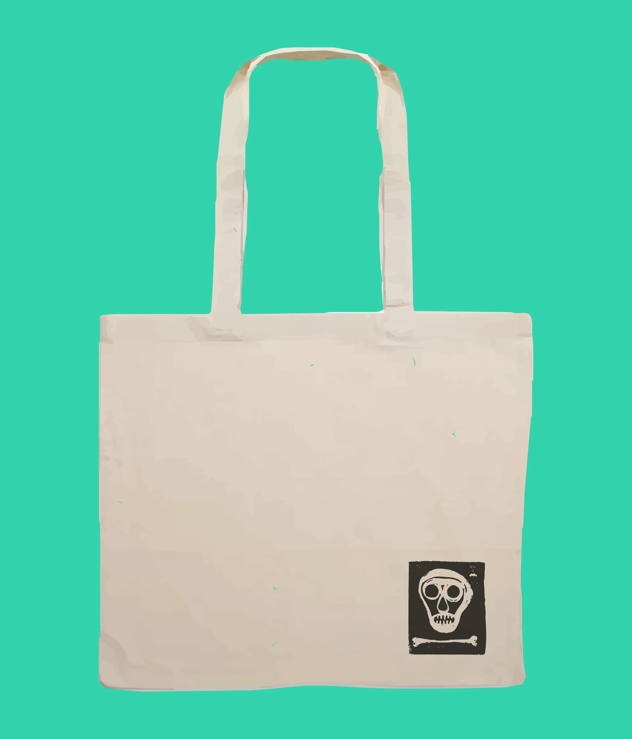 SKULL | Handprinted Linocut Tote Bag