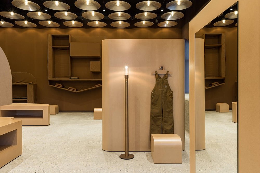 Carhartt canvass shelves Kings X store