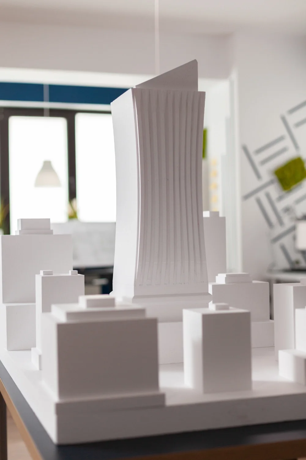 White architectural scale model
