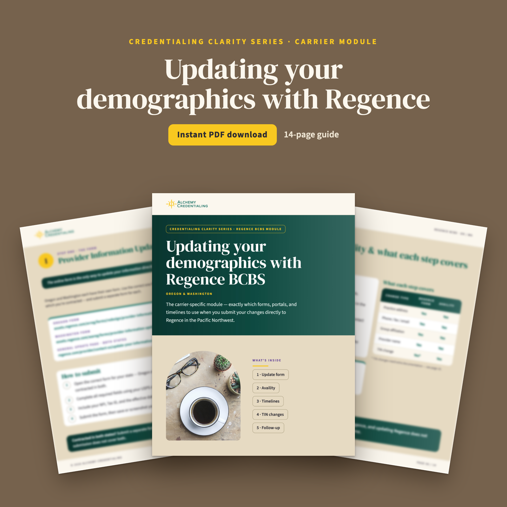Regence BCBS Demographic Update Guide (Oregon & Washington)