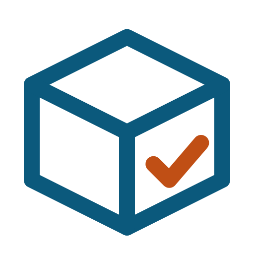 A box with a checkmark icon.