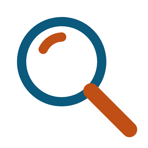 Magnifying glass icon.