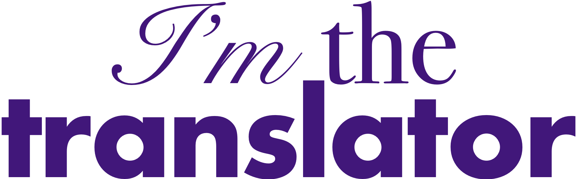 Horizontal "I'm the translator" logo