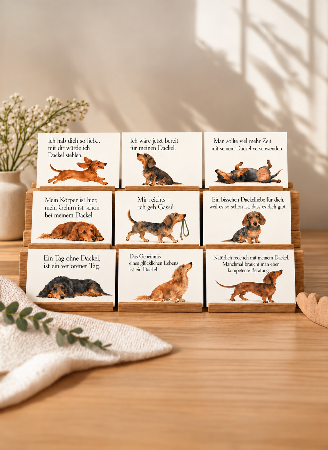 Hundepostkarten Set