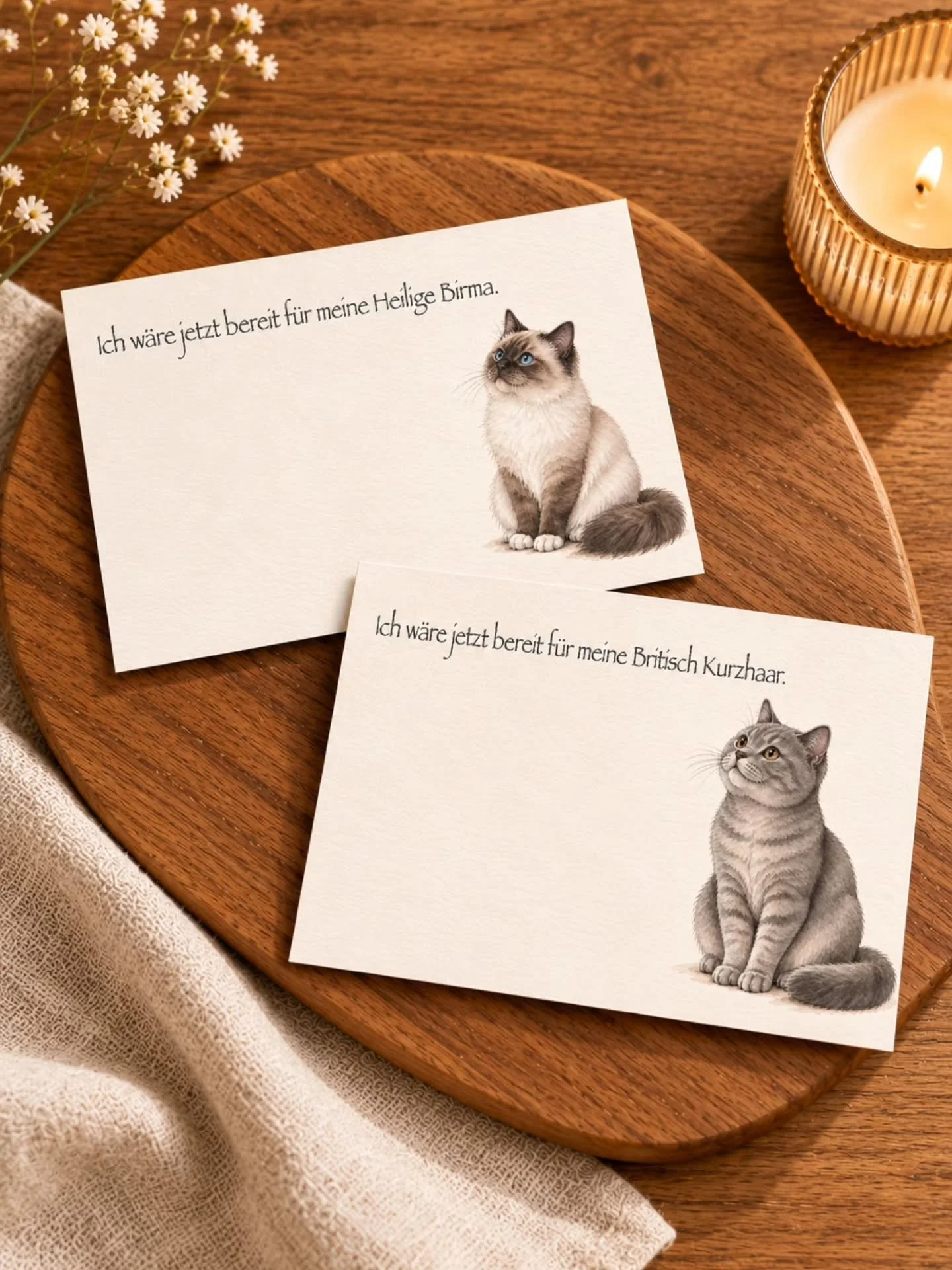 Postkarten in Aquarell mit verschiedenen Rassen. Auch personalisierbar mit deiner eigenen Fellnase. &hearts;︎

Welche Katzen und Hunderassen 
w&uuml;nscht ihr euch?

&hearts;︎&hearts;︎&hearts;︎
Hier bekommst du von Postkarten, &uuml;ber personalisier