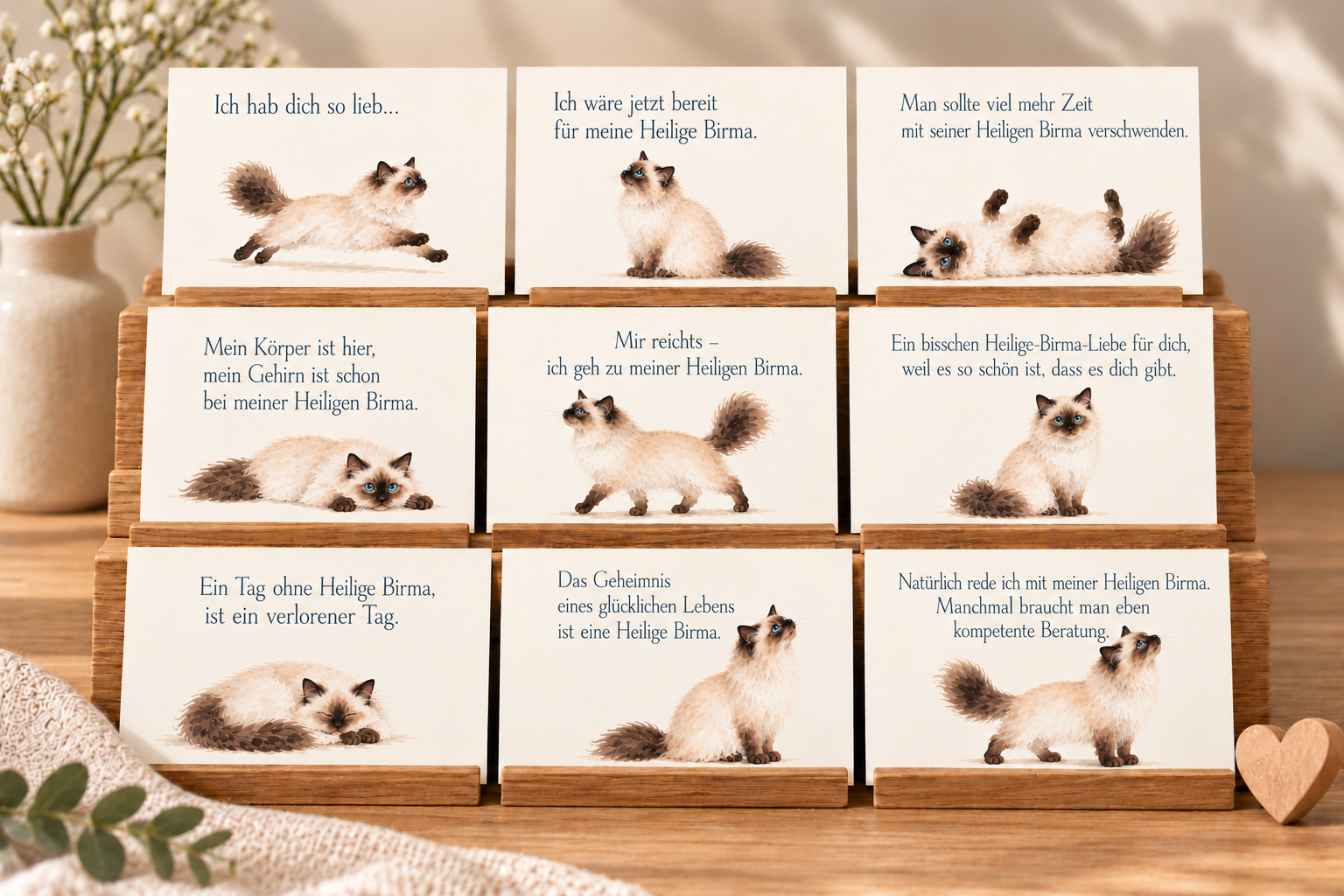 Katzenpostkarten Set