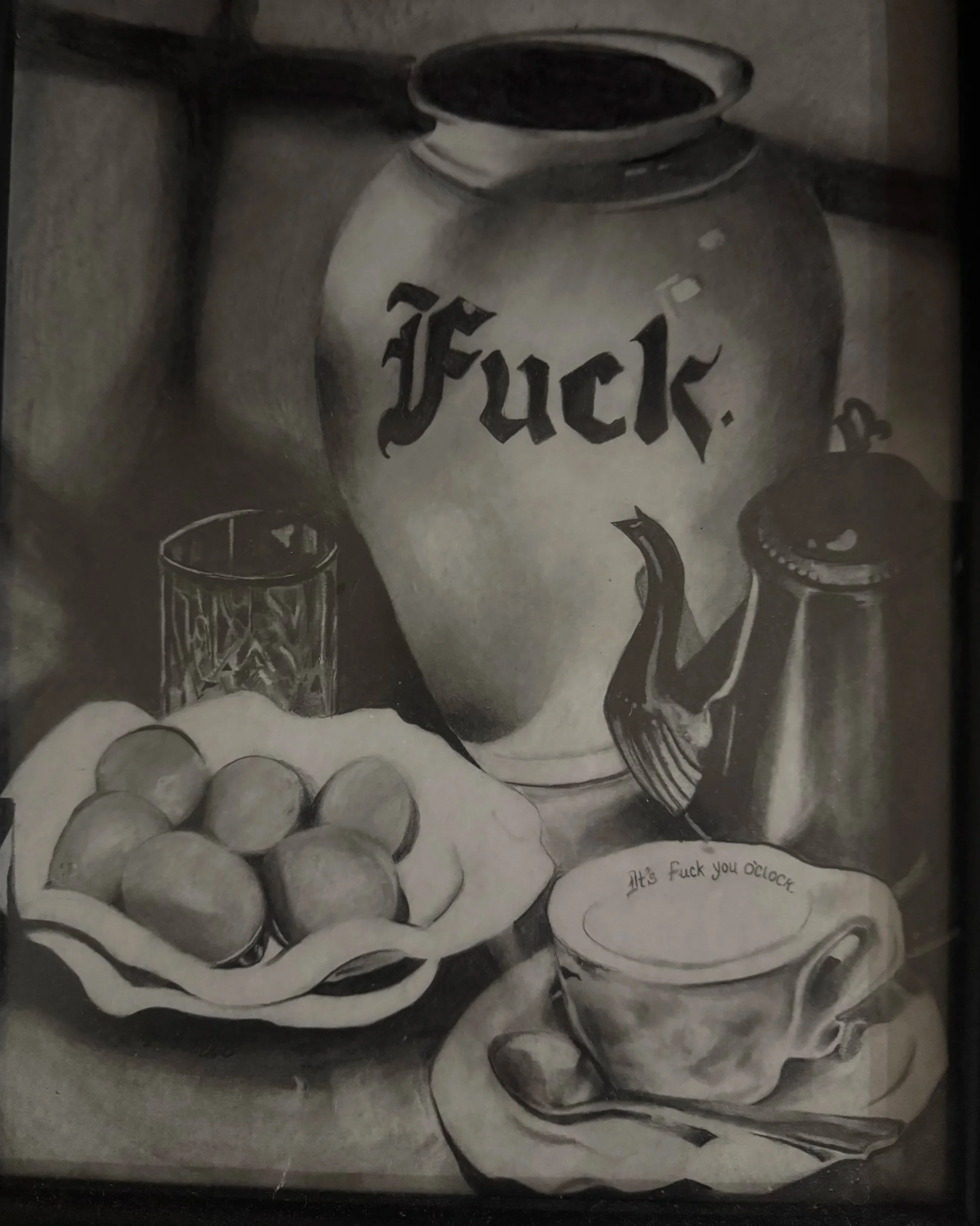 Study of photographed still life from Incartato Ceramic,  Graphite, 8x11, 2026