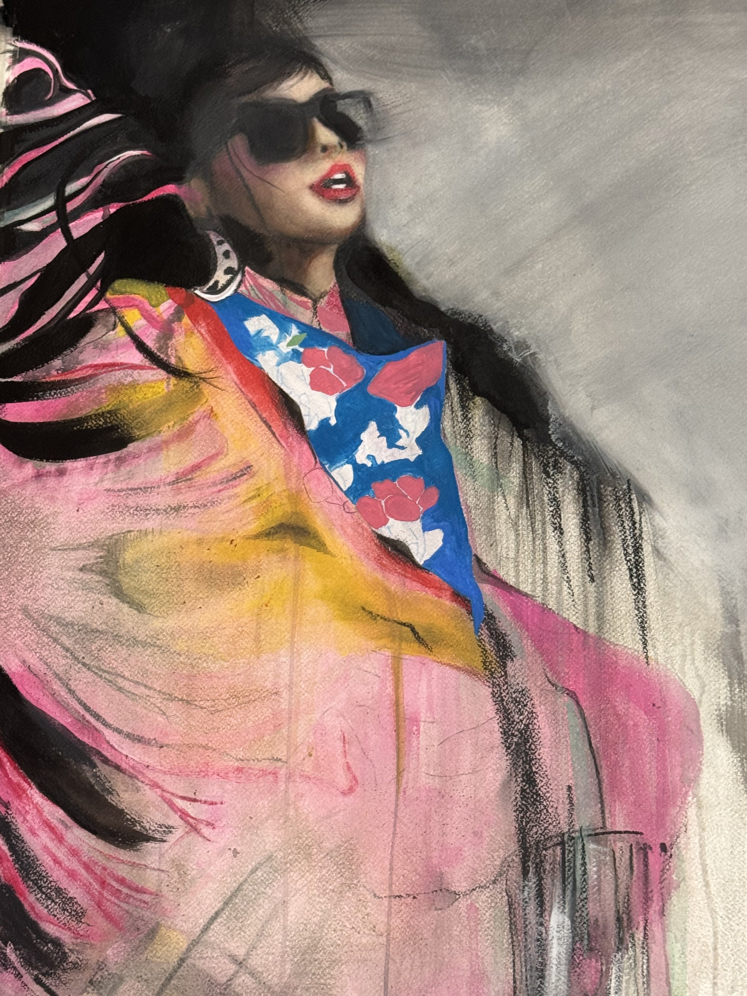 Untitled, Charcoal and Watercolour, 22x30, 2026. 