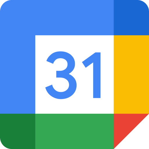 Google Calendar app icon with date display.