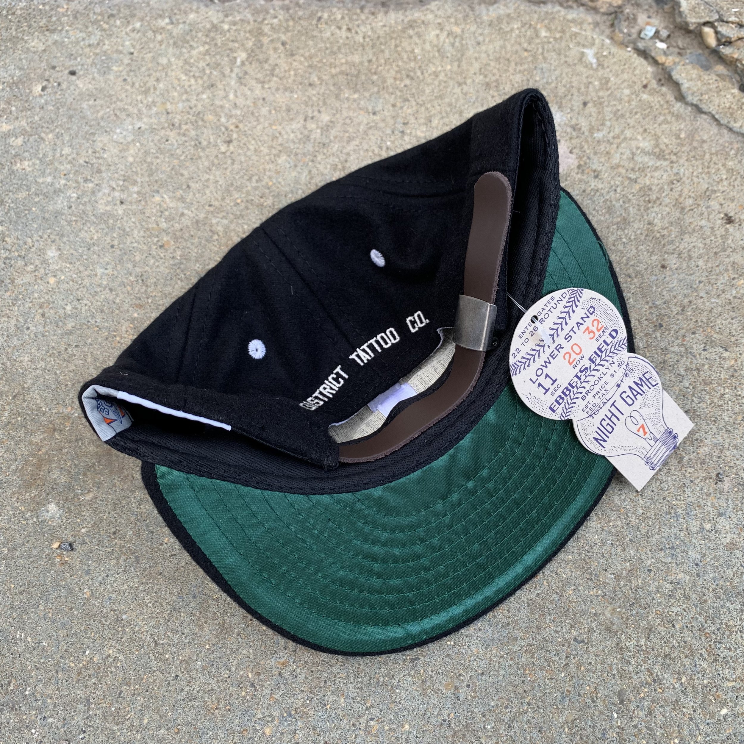 Ebbets Field x District Tattoo Co Cap in Black, photo 3