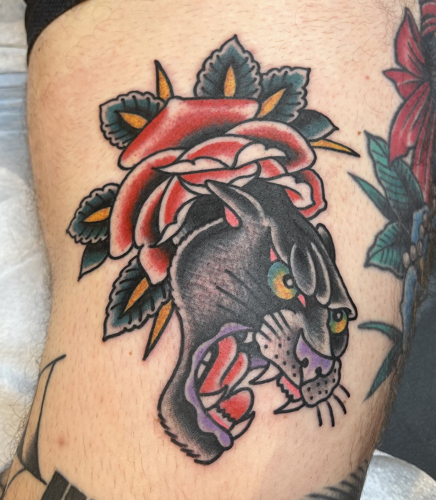 Drew Morgan
Traditional panther and roses