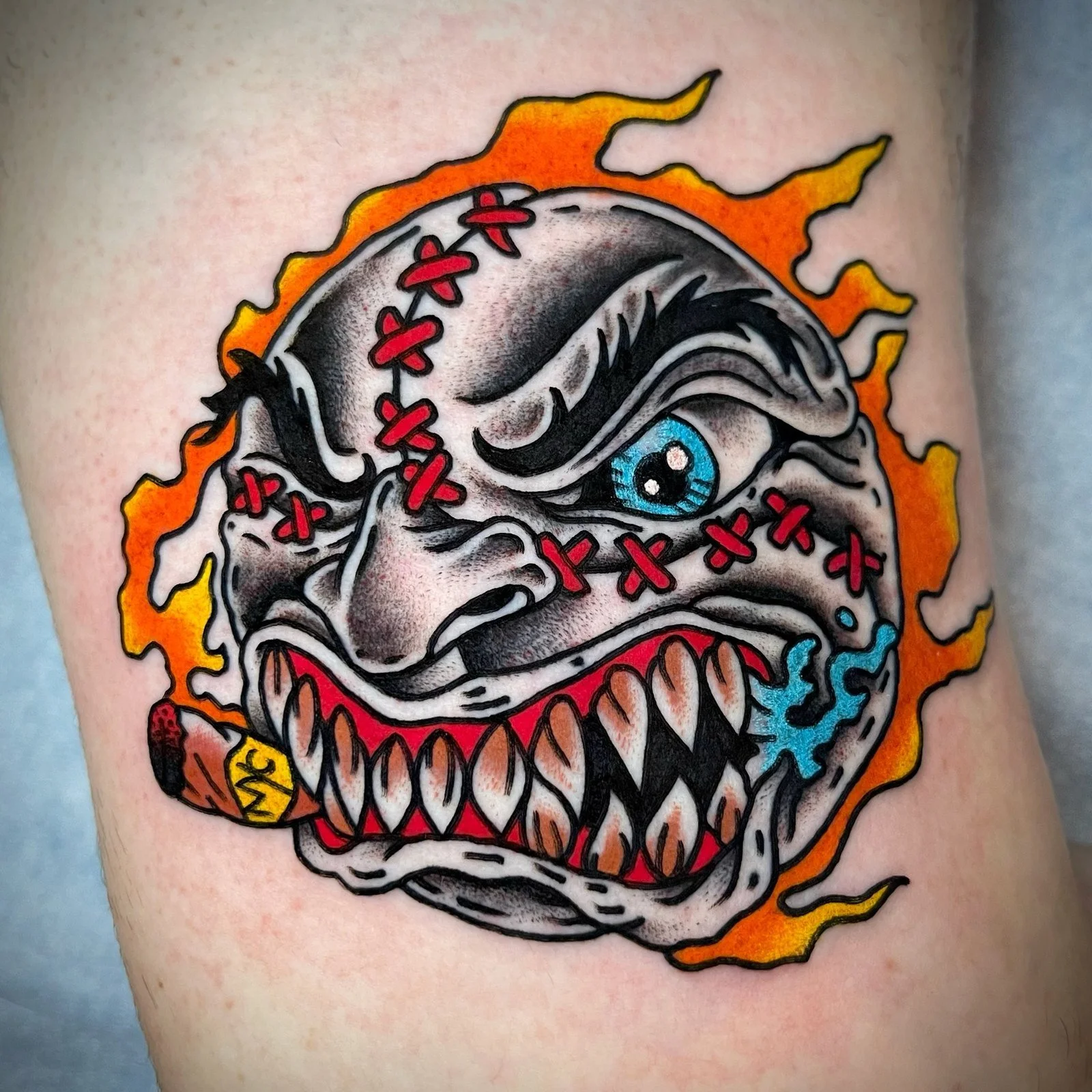 Ryan Clarke
Traditional flaming baseball