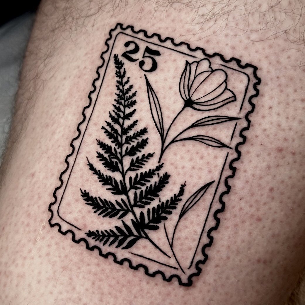 Billy Bennett
Fine line fern postage stamp