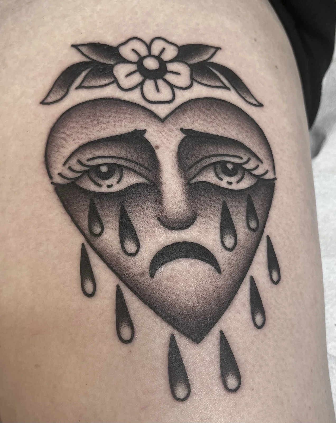 Drew Morgan
Black and grey crying heart