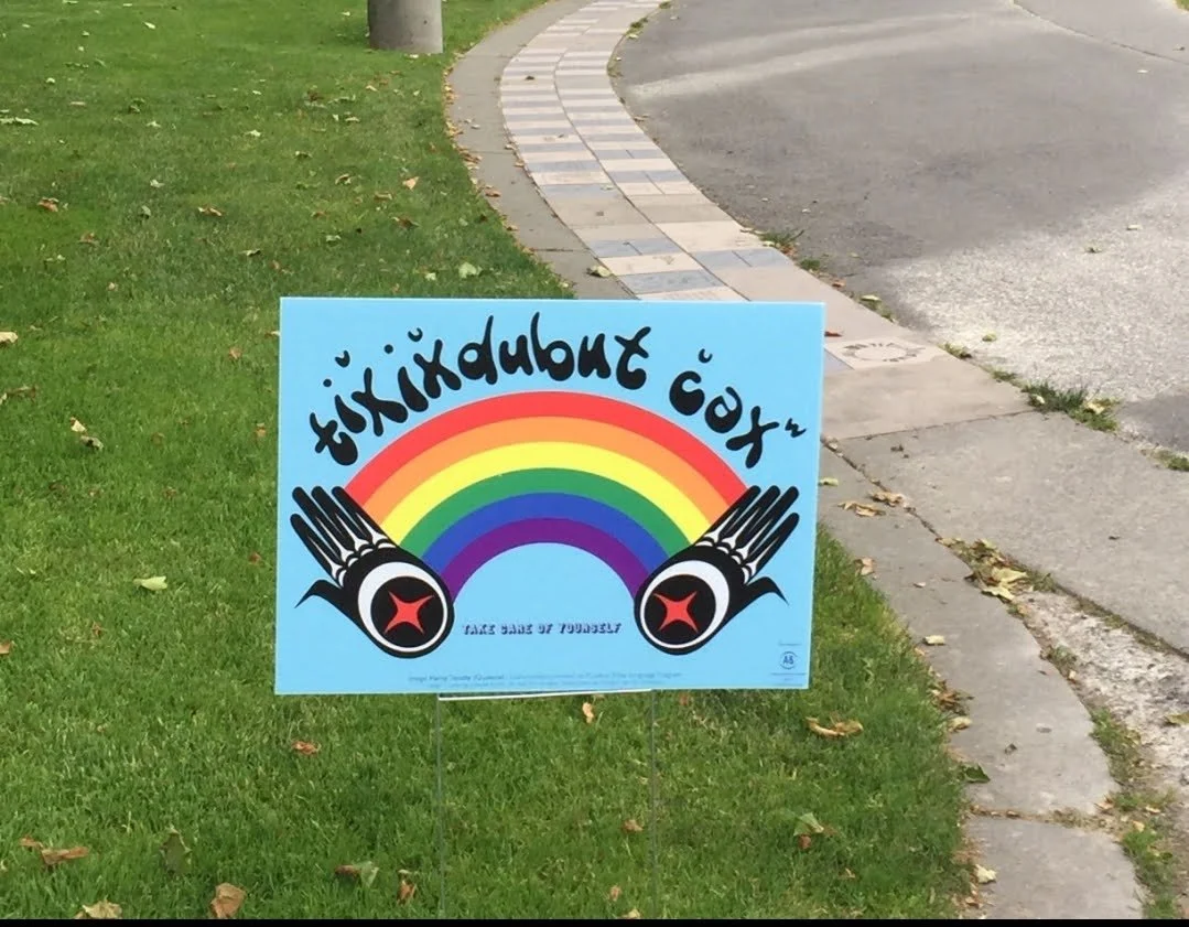 tix̌ix̌dubut čəxʷ yard sign.jpg