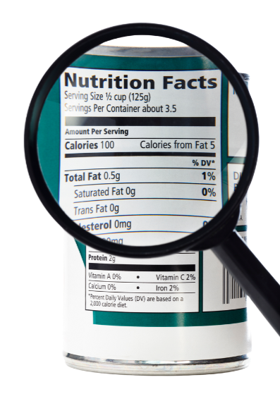 Without Options Food Label Guide