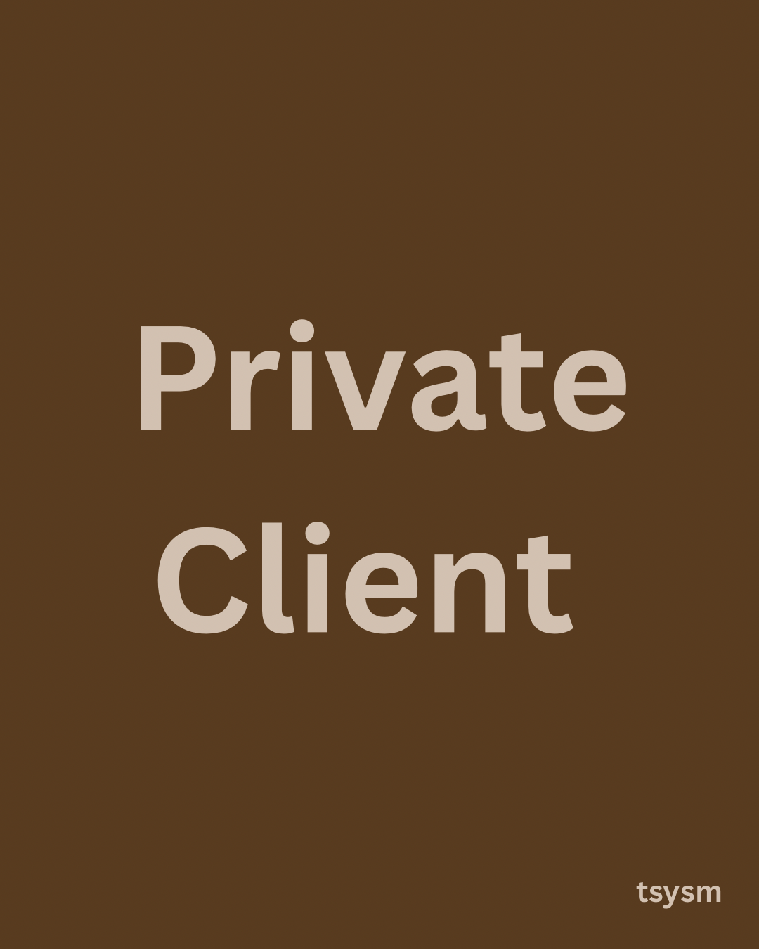 Tier III: tsysm Private Client
