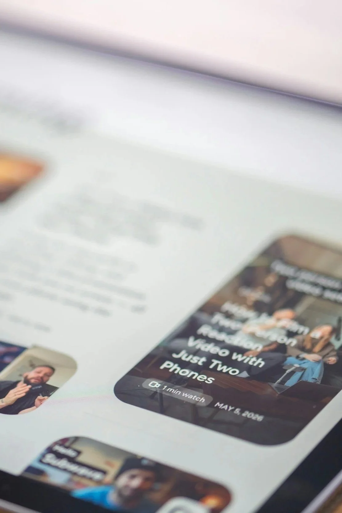 Close-up of a smartphone screen to subscribe to newsletter