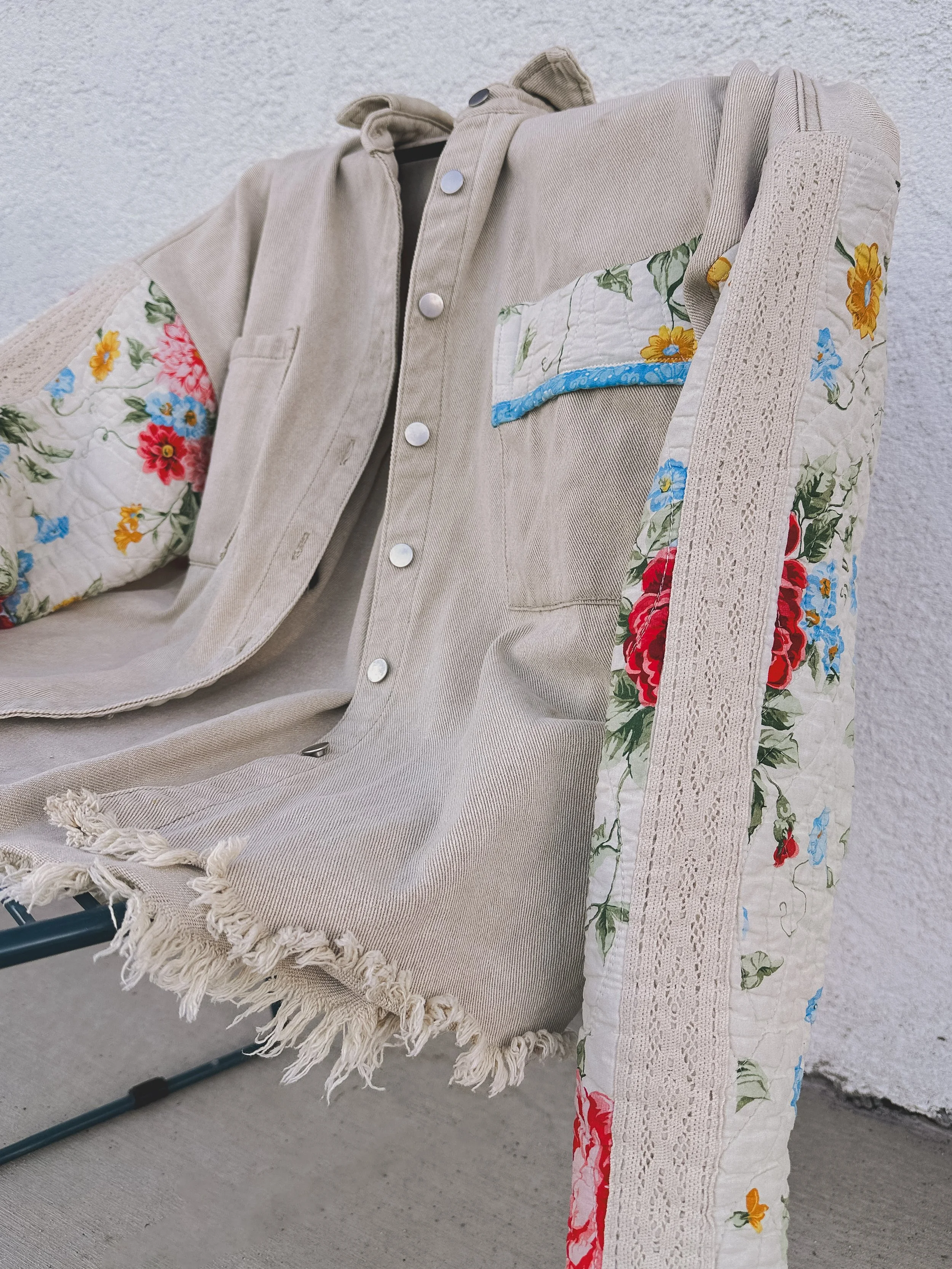 The Ramblin Rose | Reimagined Quilt Sleeve Jacket