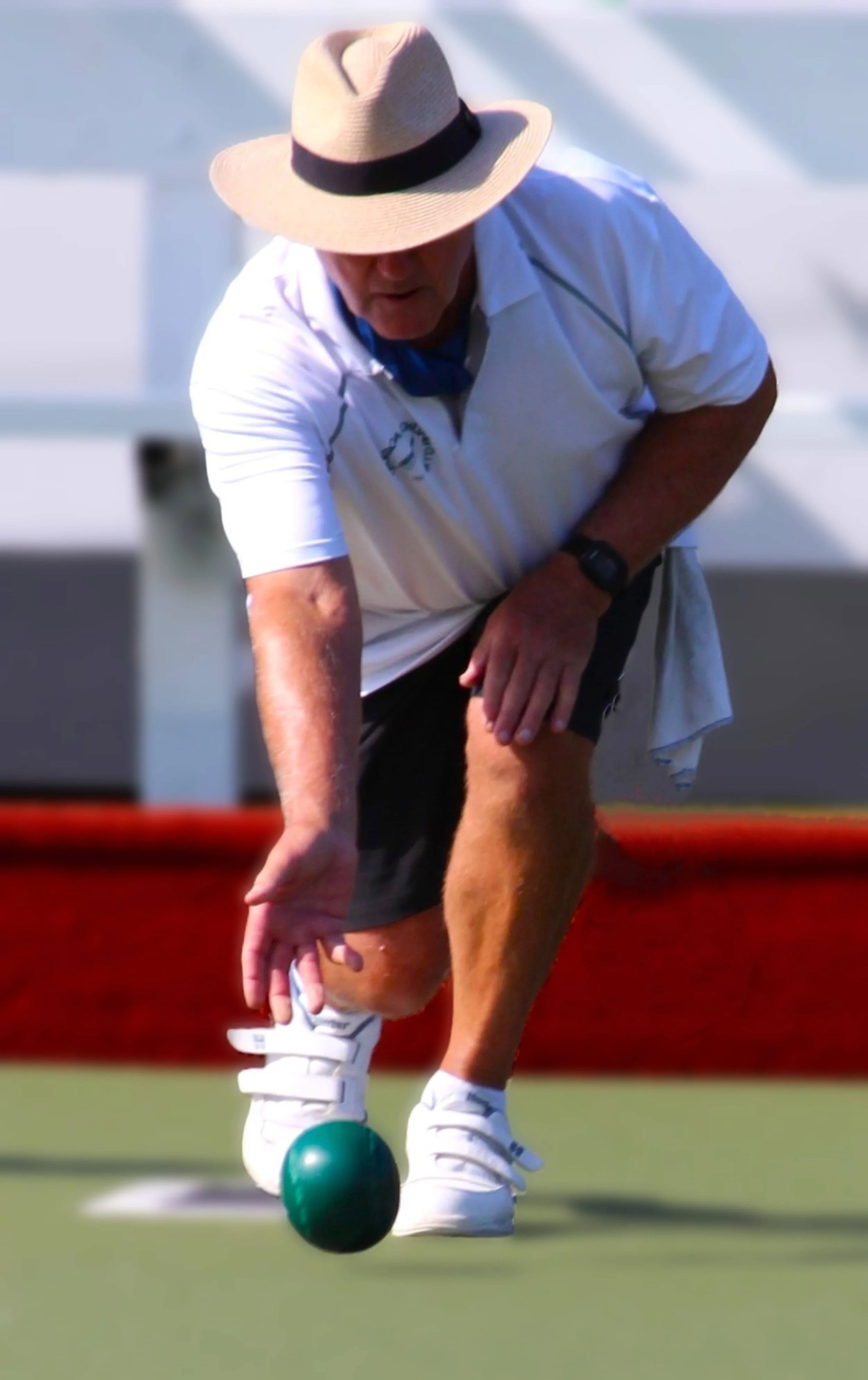 Lawn bowling in action