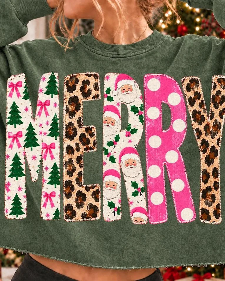Pattern Merry Sweatshirt