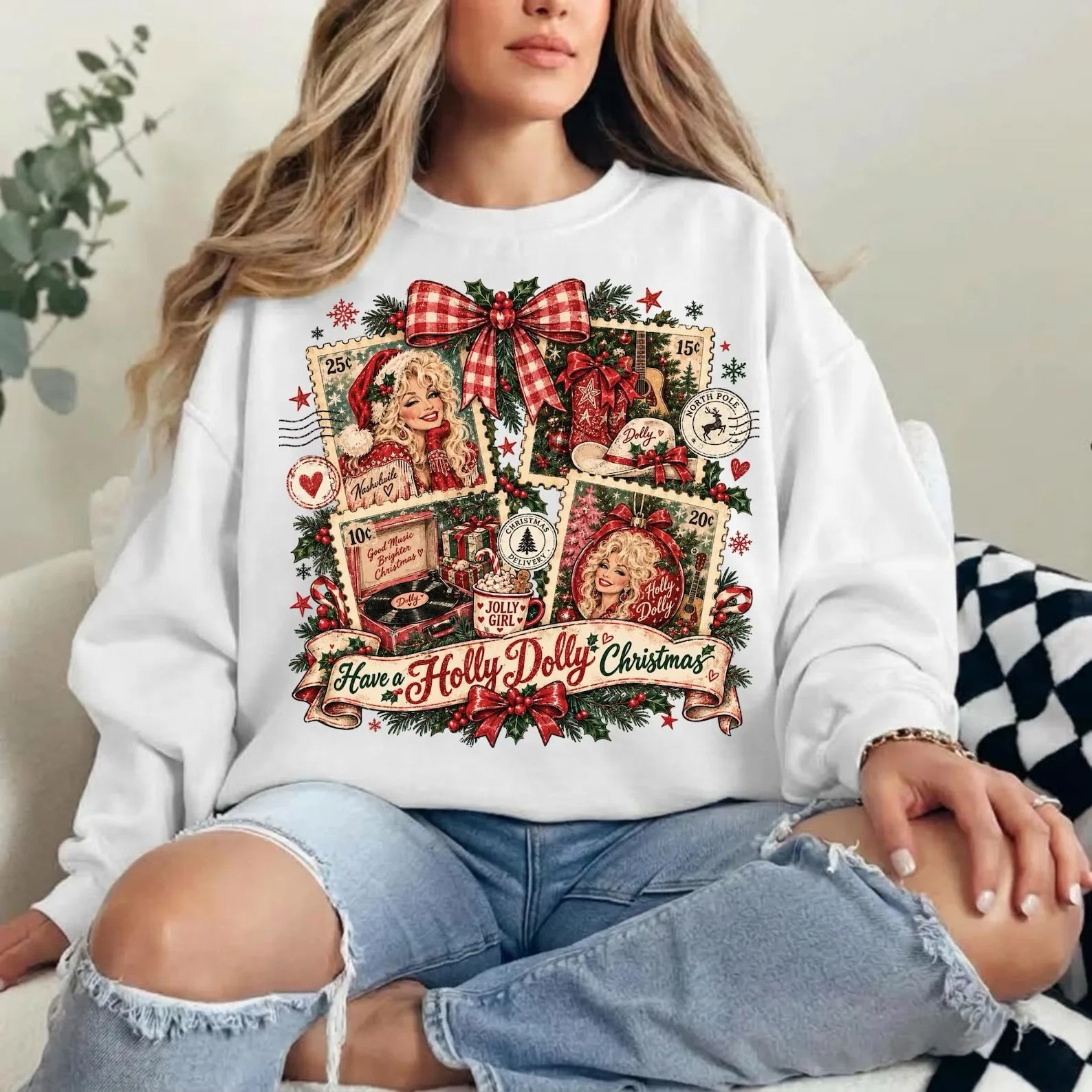 Holly Dolly Christmas Sweatshirt