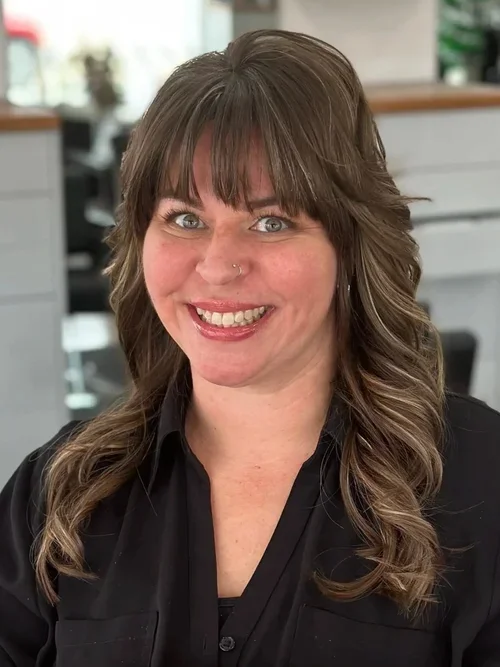 Justine Trader, Co-Owner and Stylist at Just Hair in Leavenworth Kansas