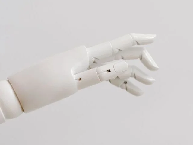 White robotic hand
