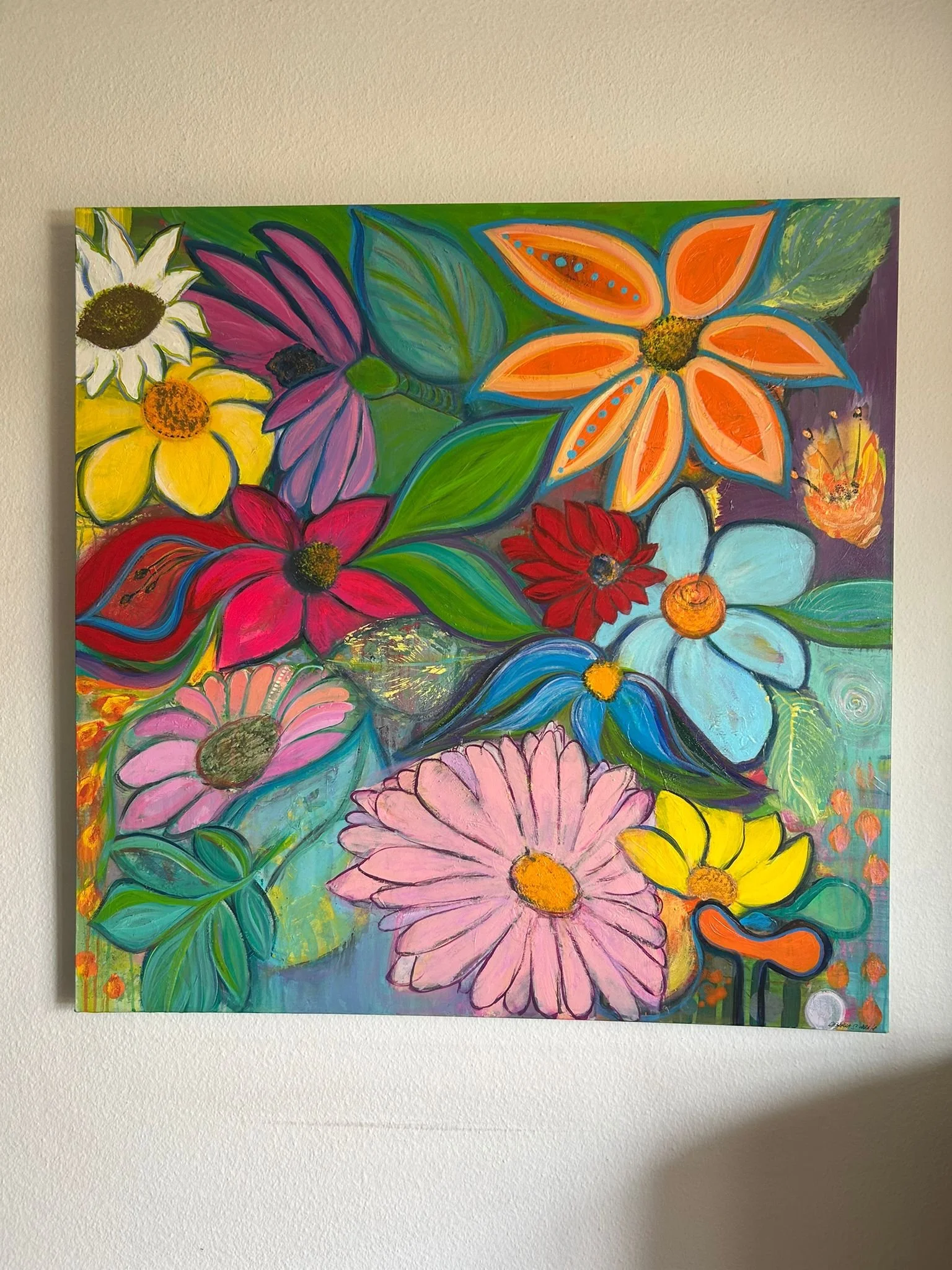 Bunte Blumen (100x100)