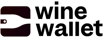 Abstraktes dunkelrotes Logo auf schwarzem Hintergrund