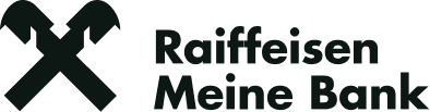 Raiffeisen Meine Bank Logo mit gekreuzten Werkzeugen
