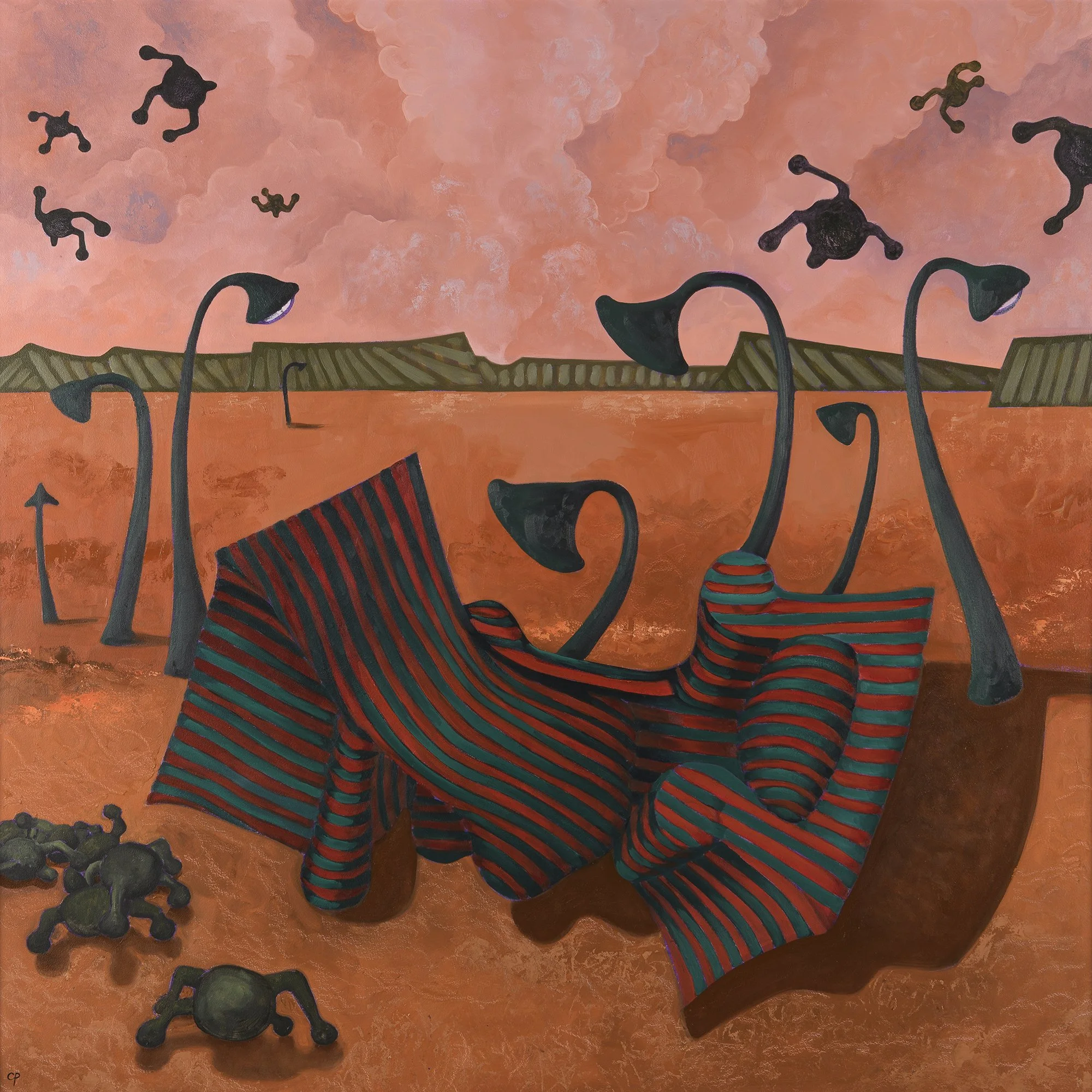 Requiem II, 2024, oil on panel, 107x107cm
