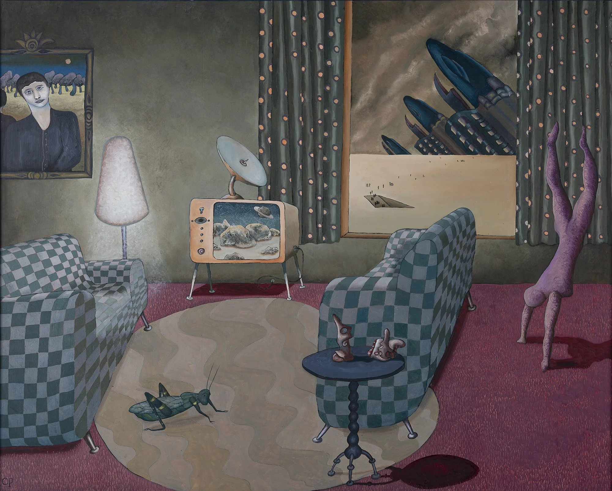 Aterrizar, 2013, oil on panel, 80x100cm